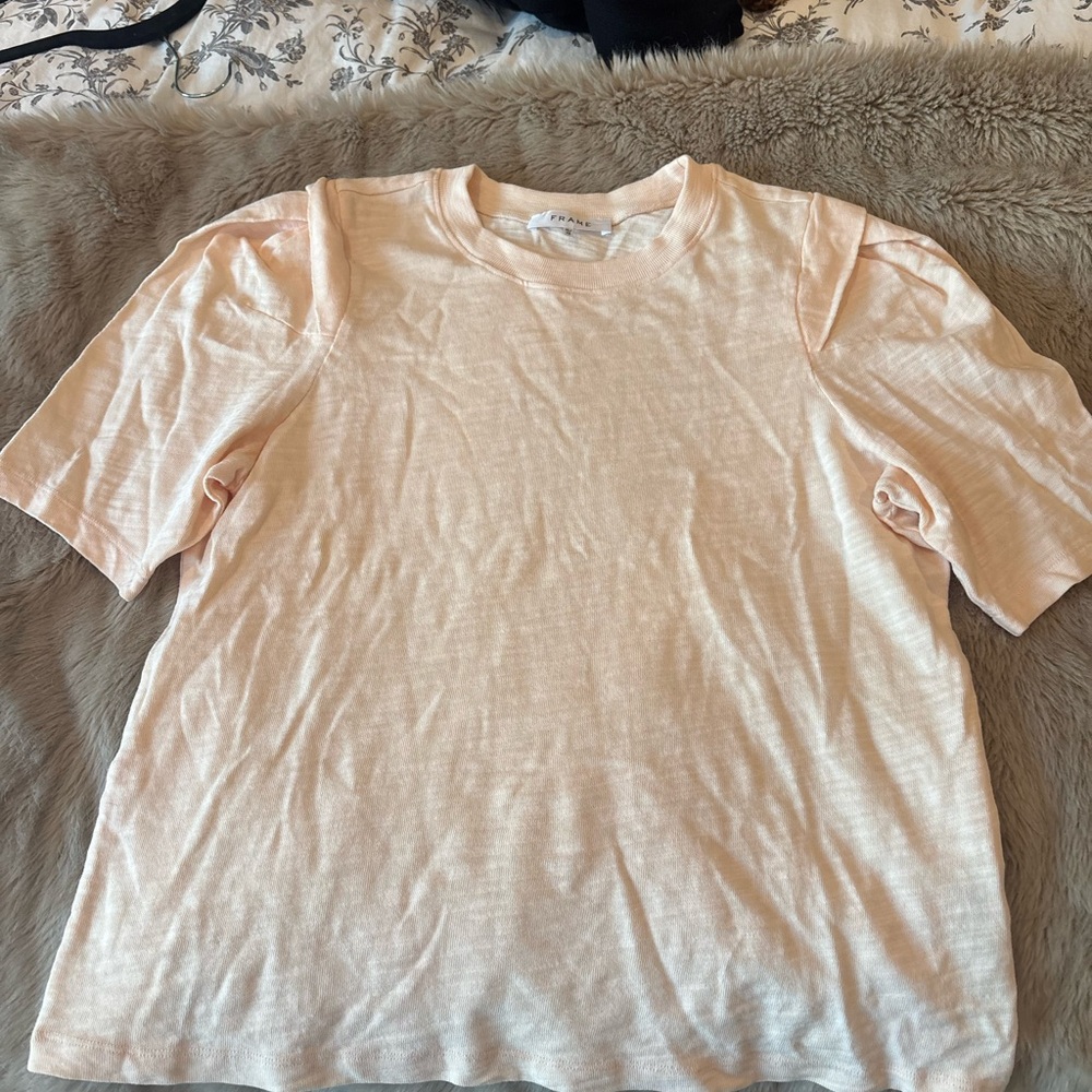 Frame Denim Light Pink Short Sleeve Tee